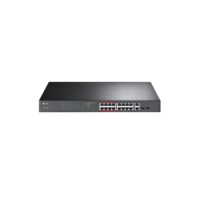 TPLINK 16-Port 10/100Mbps + 2-Port Gigabit Unmanaged PoE Switch