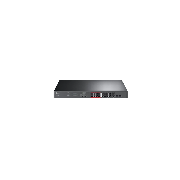 TPLINK 16-Port 10/100Mbps + 2-Port Gigabit Unmanaged PoE Switch