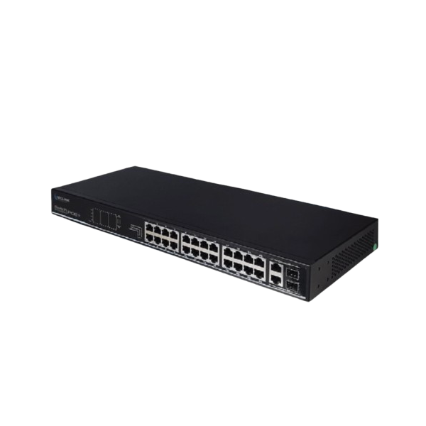 TECLINK SWITCH POE 24 PORTS 100MBPS AVEC 2 PORTS UPLINK GIGABIT - 225W