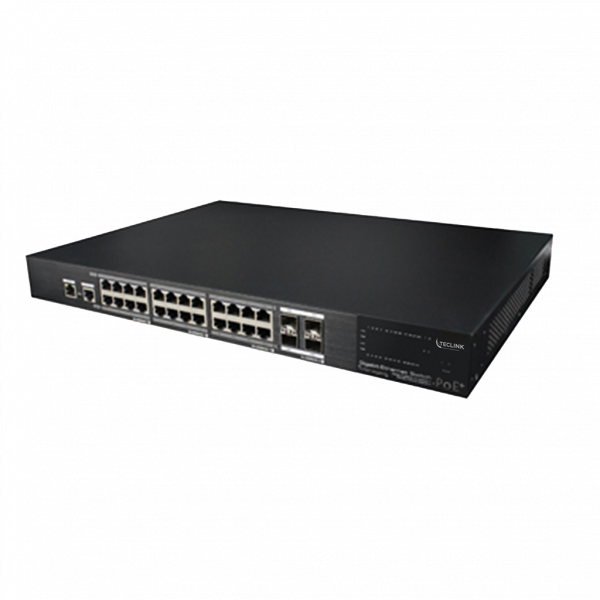 TECLINK SWITCH POE 24 PORTS GIGABIT MANAGEABLE L2- 390W