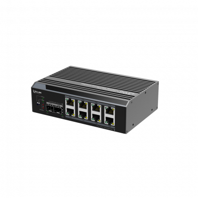 TECLINK SWITCH POE 8 PORTS GIGABIT INDUSTRIEL (DC 12V-48V),SANS ALIMEN