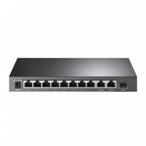 TPLINK Switch 11 ports donc 3 ports Gigabit, 1 port SFP et 8 ports PoE+ Fast Ethernet