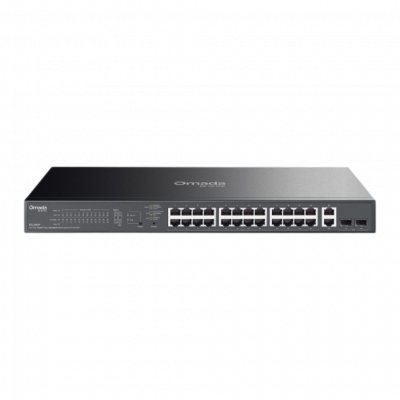 TPLINK Switch Gigabit facile à gérer Omada à 28 ports avec PoE+ pour 2