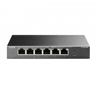 TPLINK Switch de bureau 6 ports 10/100 Mbps avec 4 ports PoE+