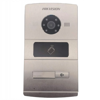 HIKVISION Platine vidéo encastre 1 BP 1.3Mp 120° IP65 + lecteur Mifare