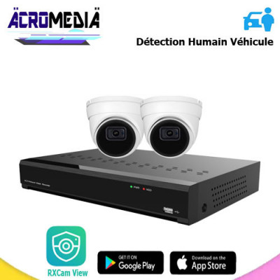 Kit PoE Acromedia 2 caméras 5MP | IP009