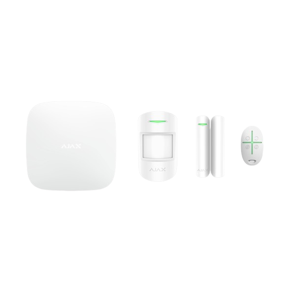 Kit alarme Ajax StarterKit blanc Ethernet 2G – Hub + détecteurs