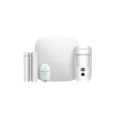 Kit alarme Ajax Cam Plus HDR blanc Wi‑Fi 4G
