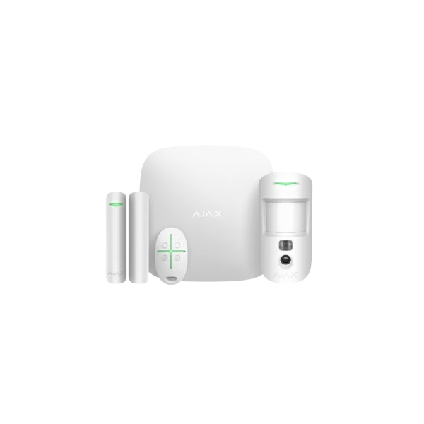 Kit alarme Ajax StarterKit Cam Plus HDR blanc Wi‑Fi 4G