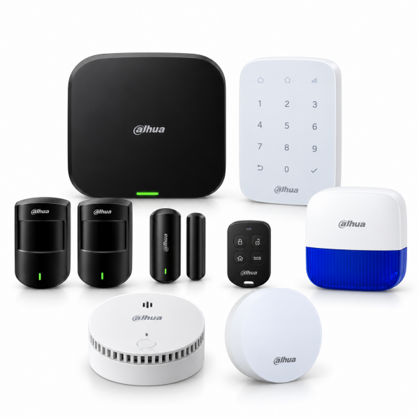 Kit alarme Dahua AirShield Sérénité 360° Wi‑Fi – intrusion, fumée et fuite d’eau